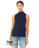 Bella + Canvas 6807 Fast Fashion Women's Mock Neck in Heather navy