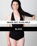 American Apparel RSA8312 Jersey Halter Bodysuit Black