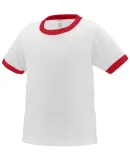 Augusta Sportswear 712 Toddler Ringer T-Shirt White/ Red