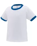 Augusta Sportswear 712 Toddler Ringer T-Shirt White/ Royal