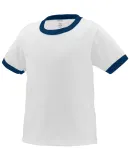 Augusta Sportswear 712 Toddler Ringer T-Shirt White/ Navy