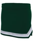 Augusta Sportswear 9146 Girls' Pike Skirt in Dark green/ white/ metallic silver