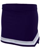 Augusta Sportswear 9146 Girls' Pike Skirt in Purple/ white/ metallic silver