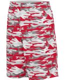 Augusta Sportswear 1406 Reversible Wicking Shorts in Red mod/ white