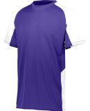 Augusta Sportswear 1518 Youth Cutter Jersey in Purple/ white