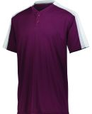 Augusta Sportswear 1558 Youth Power Plus Jersey 2. in Maroon/ white/ silver grey