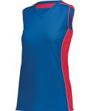 Augusta Sportswear 1677 Girls Paragon Jersey in Royal/ red/ white