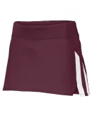 Augusta Sportswear 2441 Girls Full Force Skort MAROON/ WHITE