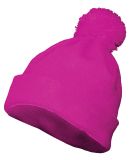 Augusta Sportswear 6816 Pom Beanie in Power pink