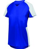 Augusta Sportswear 1522 Women's Cutter Jersey in Royal/ white