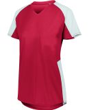 Augusta Sportswear 1522 Women's Cutter Jersey in Red/ white