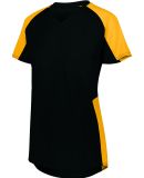 Augusta Sportswear 1522 Women's Cutter Jersey in Black/ gold