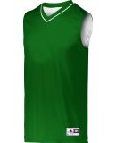 Augusta Sportswear 153 Youth Reversible Two Color  in Dark green/ white