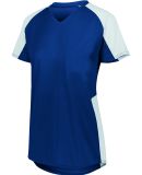 Augusta Sportswear 1523 Girls' Cutter Jersey in Navy/ white