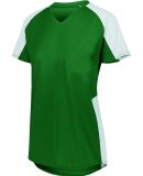 Augusta Sportswear 1523 Girls' Cutter Jersey in Dark green/ white