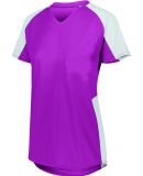 Augusta Sportswear 1523 Girls' Cutter Jersey in Power pink/ white