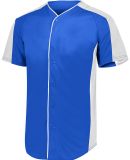 Augusta Sportswear 1656 Youth Full Button Baseball in Royal/ white