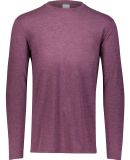 Augusta Sportswear 3075 Triblend Long Sleeve Crewn in Maroon heather