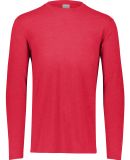 Augusta Sportswear 3075 Triblend Long Sleeve Crewn in Red heather