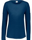 Augusta Sportswear 3077 Women's Lux Triblend Long  in Navy heather