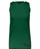 Augusta Sportswear 1732 Women's Step-Back Basketba in Dark green/ white