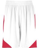 Augusta Sportswear 1734 Youth Step-Back Basketball in White/ red