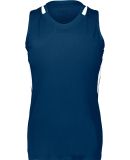 Augusta Sportswear 2436 Women's Crossover Tank Top in Navy/ white