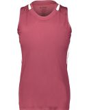 Augusta Sportswear 2436 Women's Crossover Tank Top in Maroon/ white