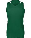 Augusta Sportswear 2436 Women's Crossover Tank Top in Dark green/ white