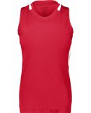 Augusta Sportswear 2436 Women's Crossover Tank Top in Red/ white