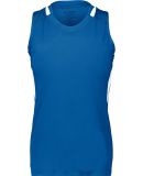 Augusta Sportswear 2437 Girls Crossover Tank Top in Royal/ white