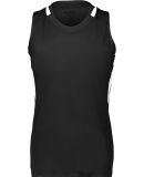 Augusta Sportswear 2437 Girls Crossover Tank Top in Black/ white