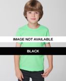 BB101 American Apparel Kids Poly-Cotton Short Slee Black