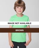 BB101 American Apparel Kids Poly-Cotton Short Slee Brown