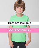 BB101 American Apparel Kids Poly-Cotton Short Slee Neon Heather Pink