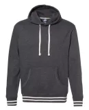 J America 8649 Relay Fleece Hooded Sweatshirt Black