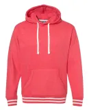 J America 8649 Relay Fleece Hooded Sweatshirt Red