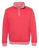 J America 8650 Relay Fleece Quarter-Zip Sweatshirt Red