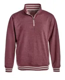 J America 8650 Relay Fleece Quarter-Zip Sweatshirt Maroon