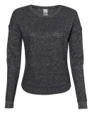 J America 8658 Women’s Cozy Jersey Crewneck Swea Black