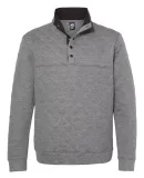 J America 8890 Quilted Snap Pullover Charcoal Heather