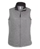 J America 8892 Women’s Quilted Full-Zip Vest Charcoal Heather