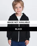 F197 American Apparel Kids Flex Fleece Zip Hoody Black