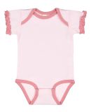 Rabbit Skins 4429 Infant Ruffle Fine Jersey Bodysu in Blrna/ mauvelous
