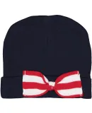 Rabbit Skins 4453 Premium Jersey Infant Bow Cap NVY/ RD WH STR