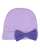 Rabbit Skins 4453 Premium Jersey Infant Bow Cap LAVENDER/ PURPLE