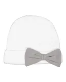 Rabbit Skins 4453 Premium Jersey Infant Bow Cap WHITE/ TITANIUM