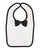 Rabbit Skins 1002 Infant Baby Rib Bow Tie Bib WHITE/ BLACK