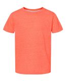 Rabbit Skins 3391 Toddler Harborside Mélange T-Sh in Papaya melange