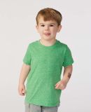 Rabbit Skins 3391 Toddler Harborside Mélange T-Sh in Green melange